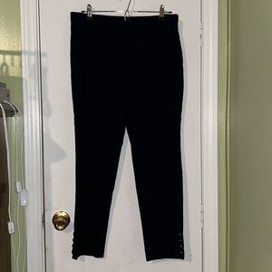 Navy Blue Dress Pants, Silver Bead Detail